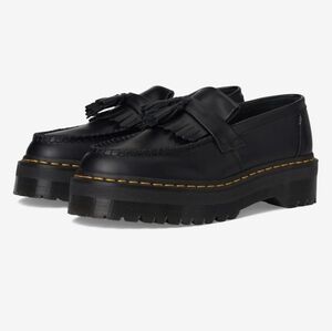 Dr. Martens Black Adrian Tassel Platform Loafers